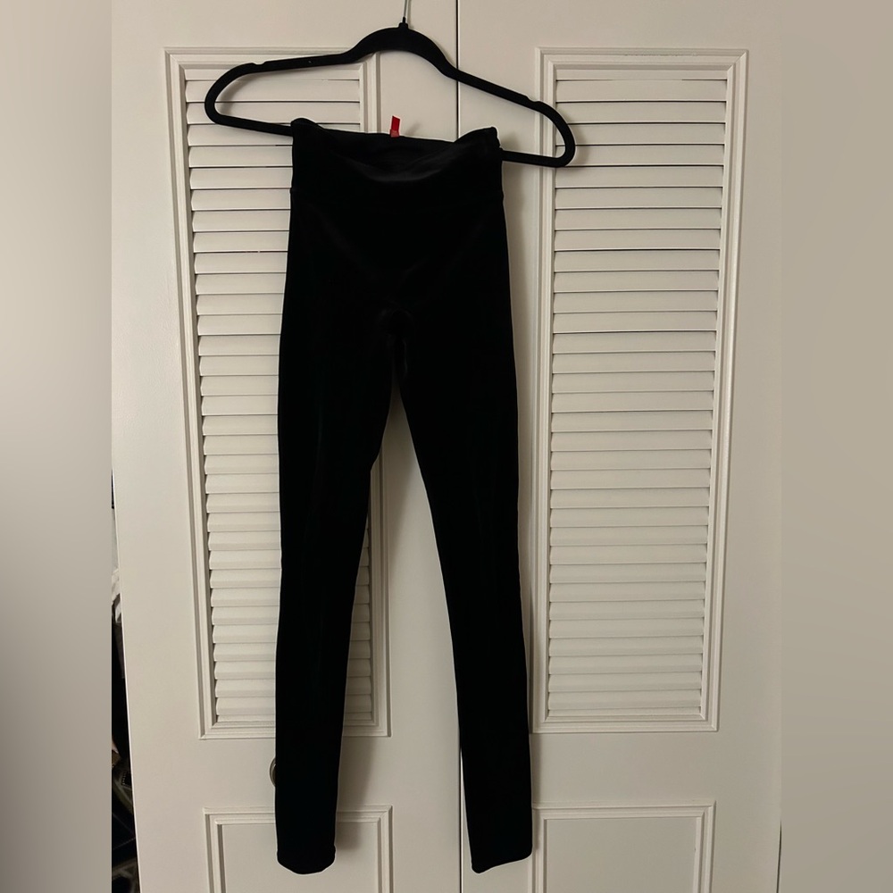 SPANX Black Velvet Leggings
